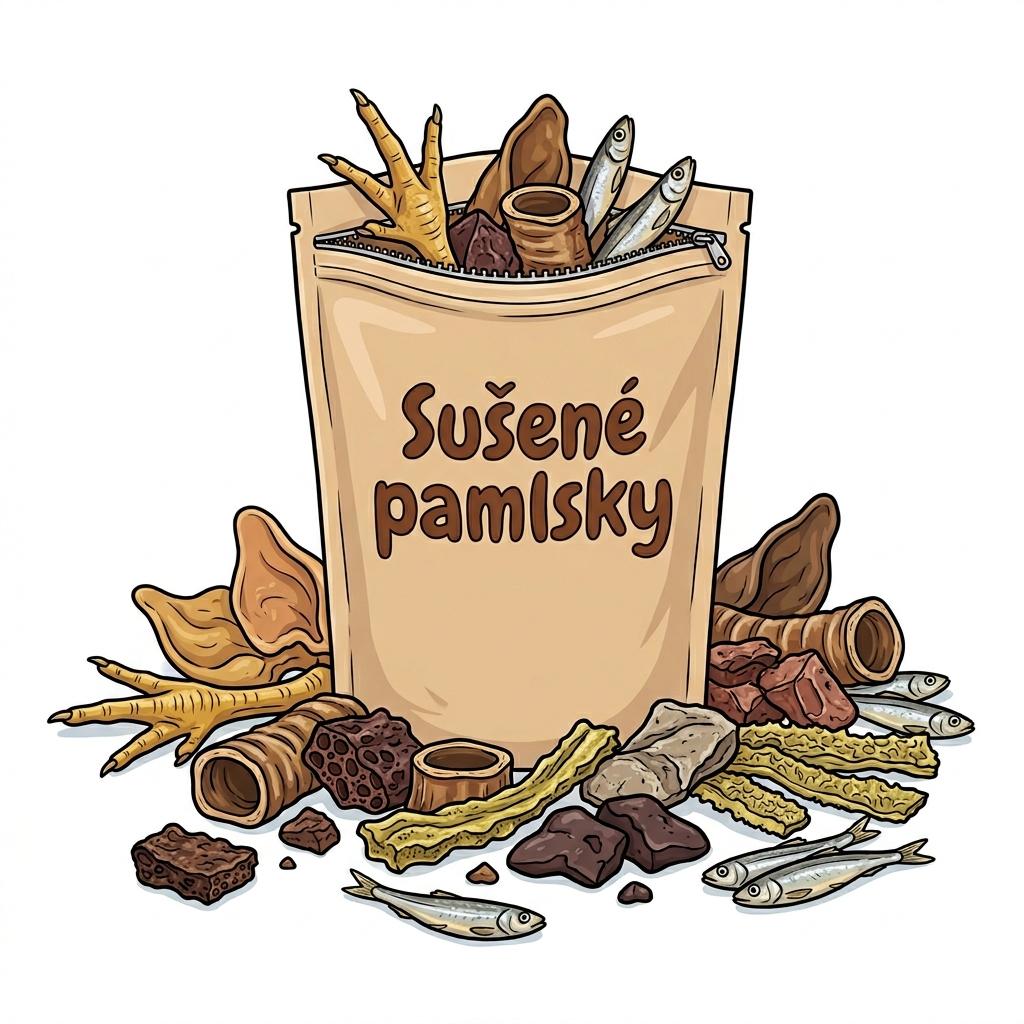 Sušené přírodní pamlsky pro psy