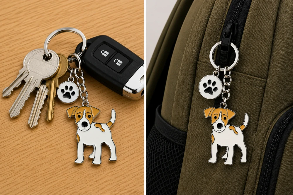 Klíčenka Jack Russell teriér – kovová