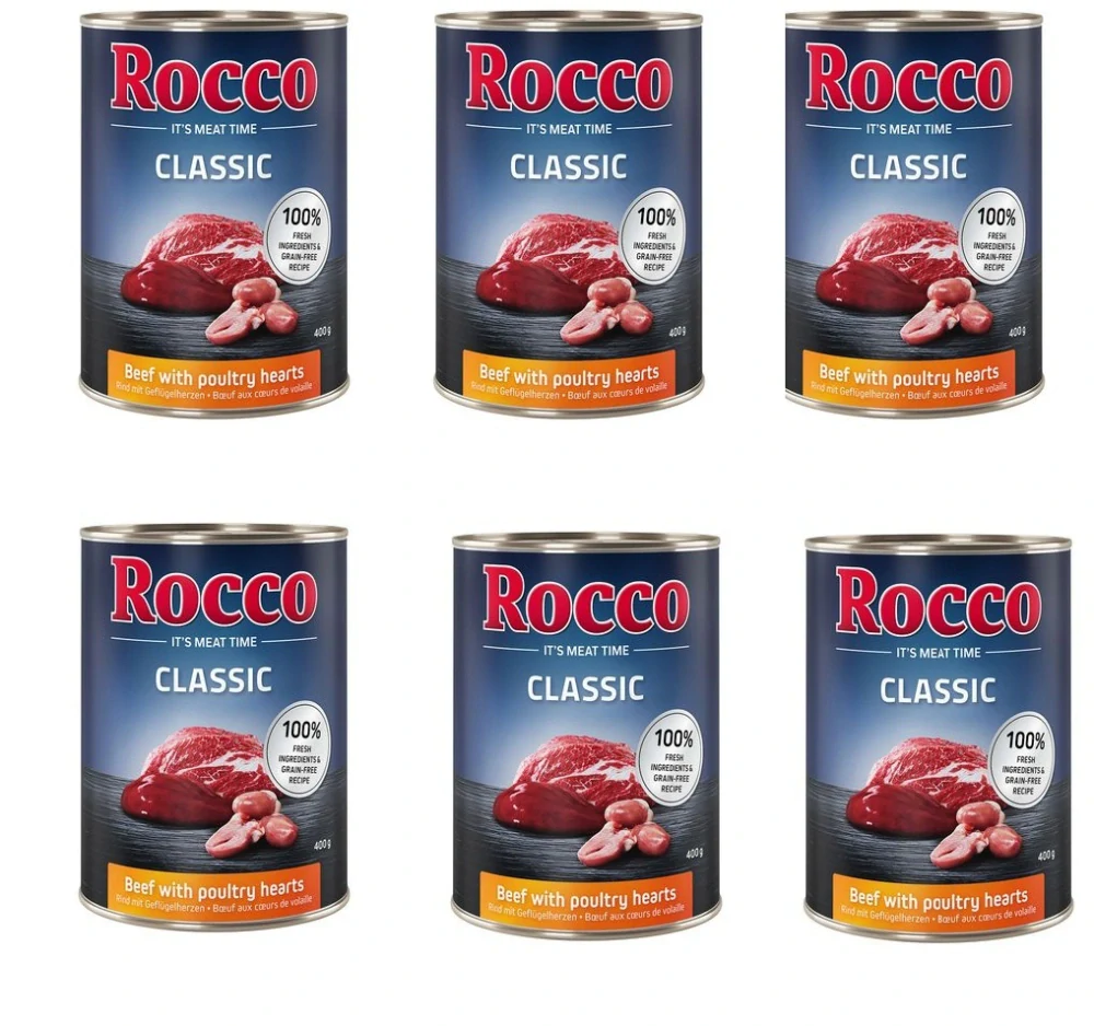 Rocco classic hovězí s drůbežími srdíčky 400 g