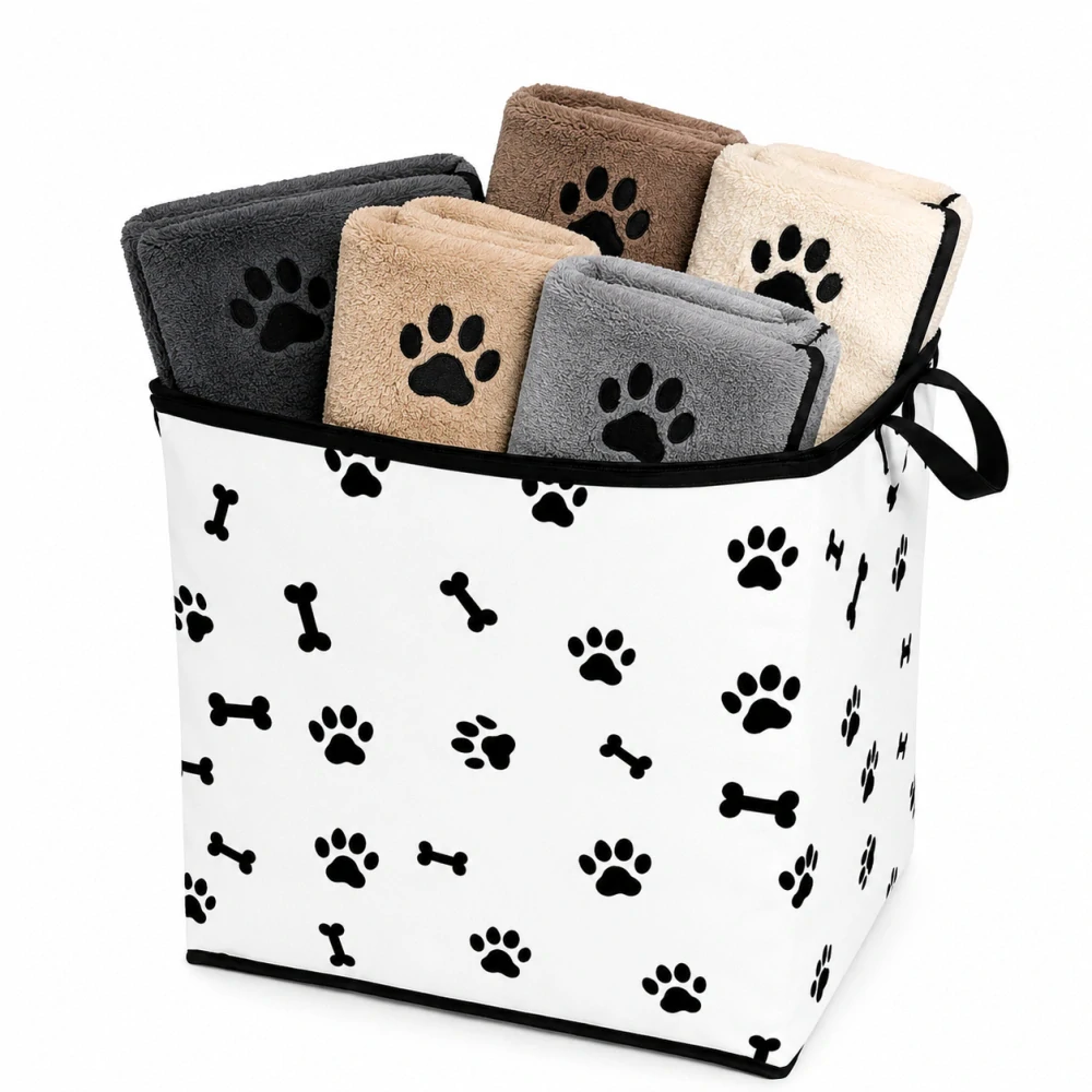 Úložný box na psí doplňky – skládací organizér, 50 × 50 cm