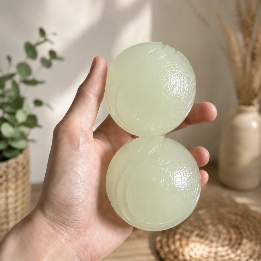 Gumový míček pro psy – svítící ve tmě, 6 cm
