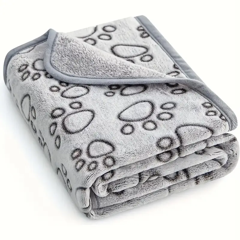 Měkká fleece deka pro psa – 120 × 100 cm Šedá