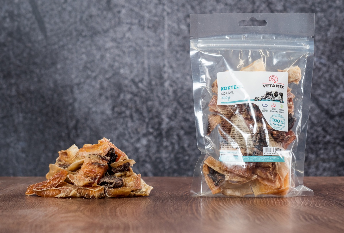 Sušený koktejl pro psy – mix přírodních pamlsků (100 g)
