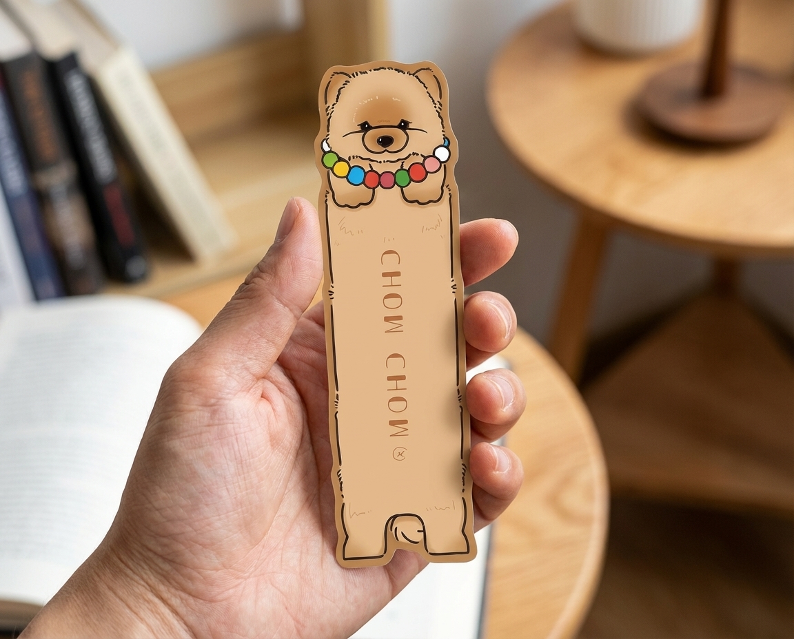 Papírová záložka do knihy s motivem psa – mix plemen, 15 × 4 cm