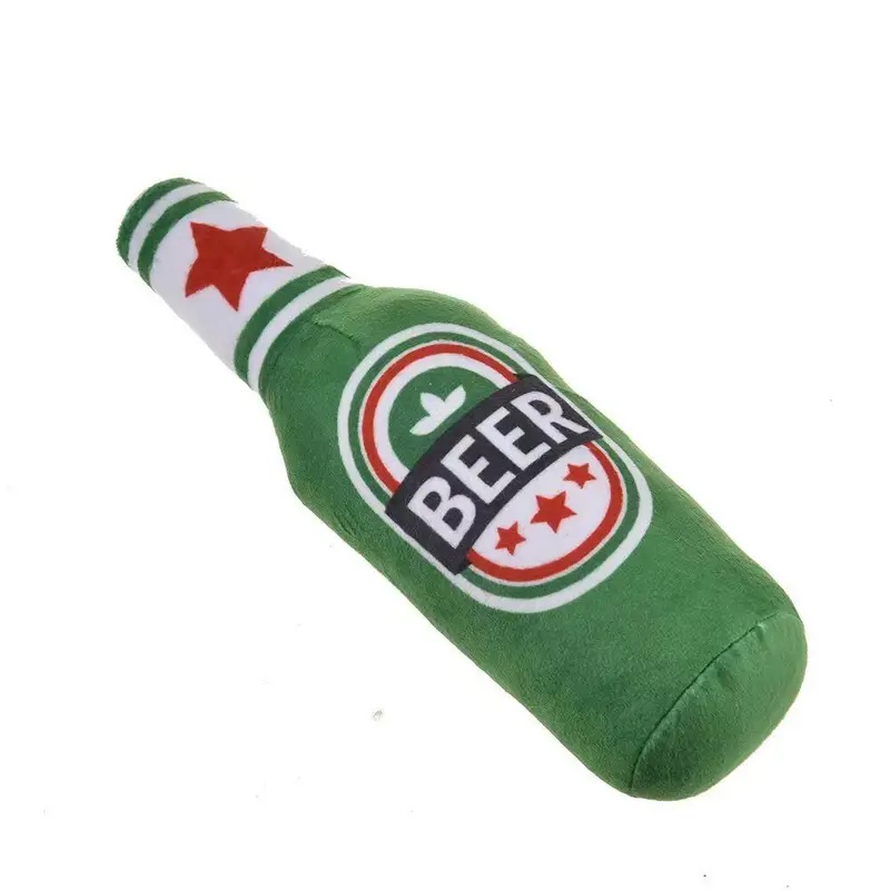 Plyšová hračka pro psy se zvukem – pivo 26 cm