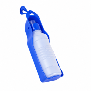 Cestovní láhev na vodu pro psy s miskou – 500 ml