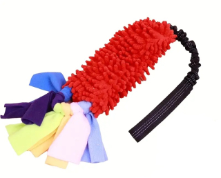 Přetahovací hračka pro psy s třásněmi a amortizérem – 65 cm